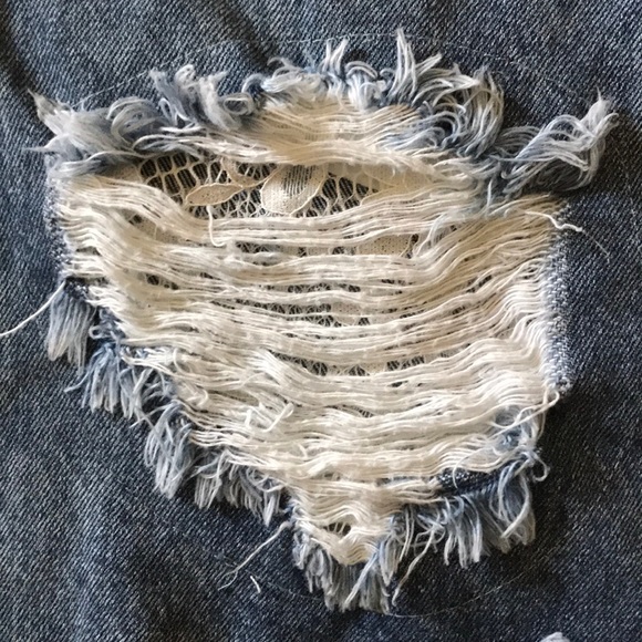 Denim ripped skirt - Picture 3 of 4